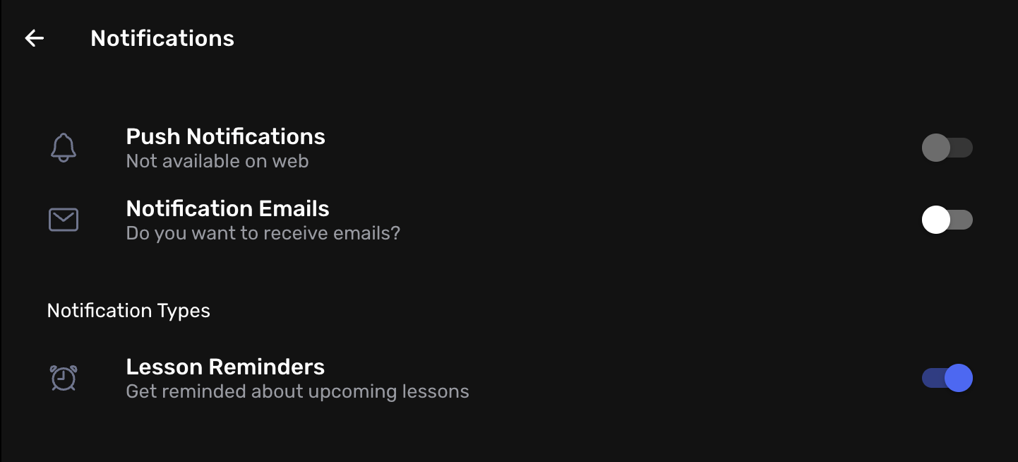 Enhanced notification controls showing granular settings options