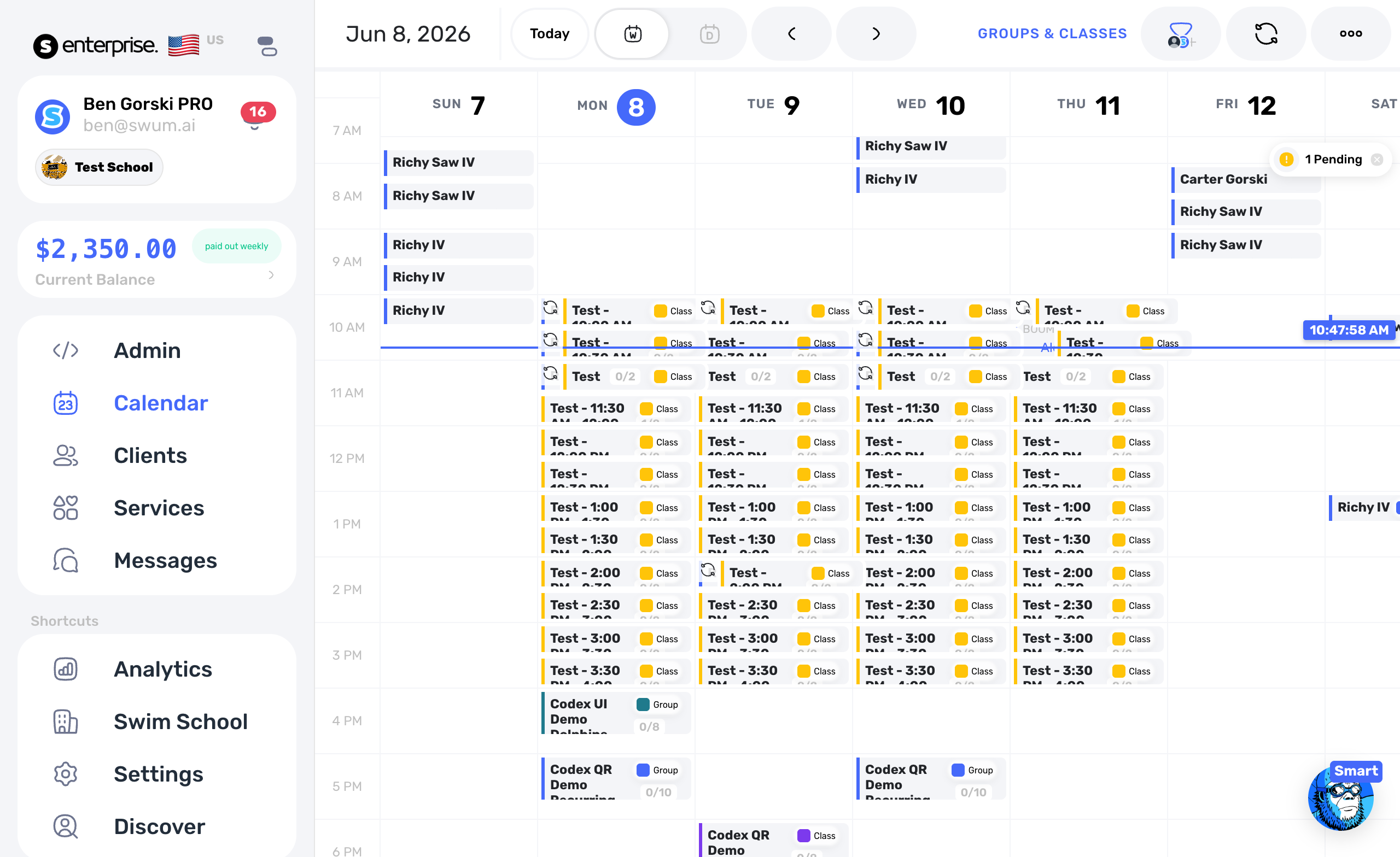 Side-by-side calendar overlap preview during scheduling